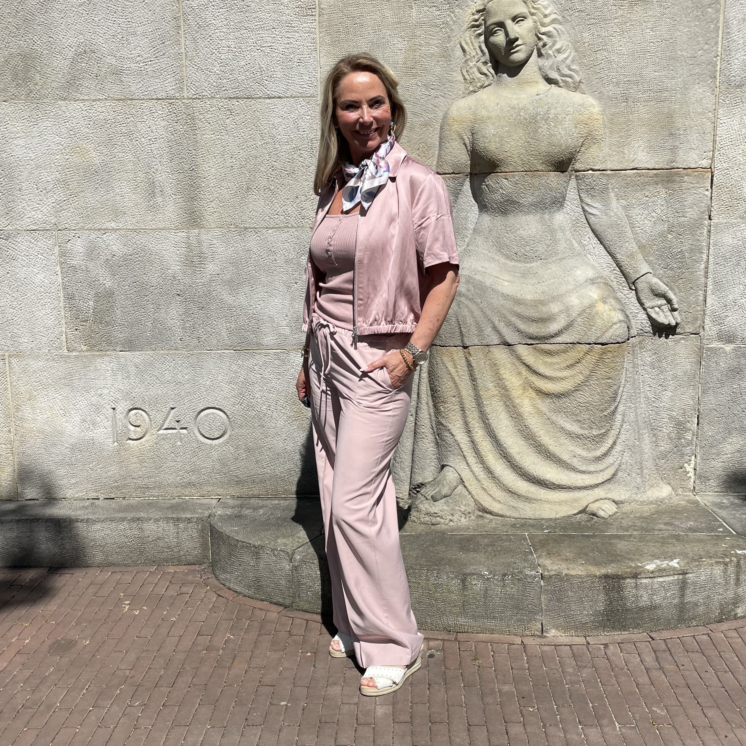 Wide Fit Broek Met Koord 01-301185-505 Soft Mauve Pink Yaya