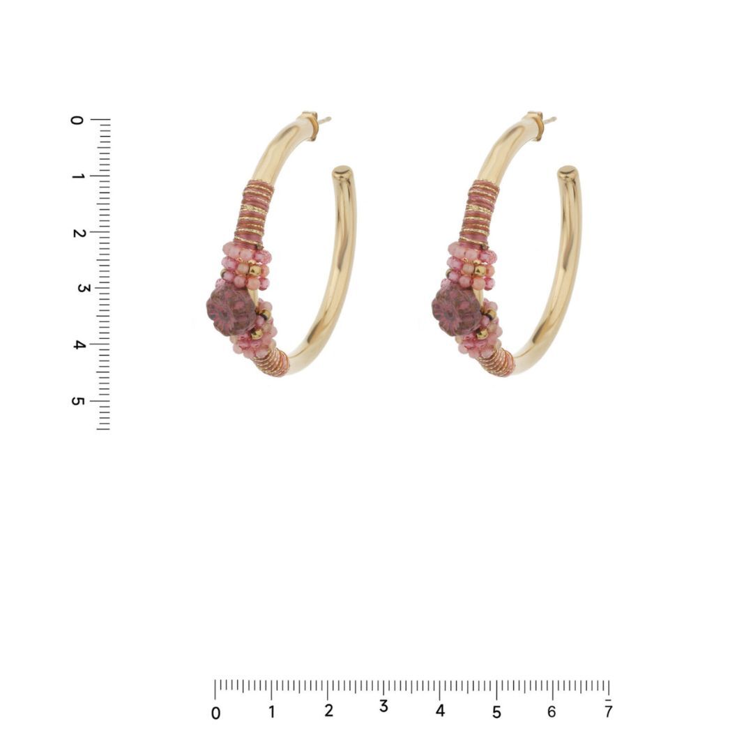 Oorbellen Met Roze En Paarse Accenten