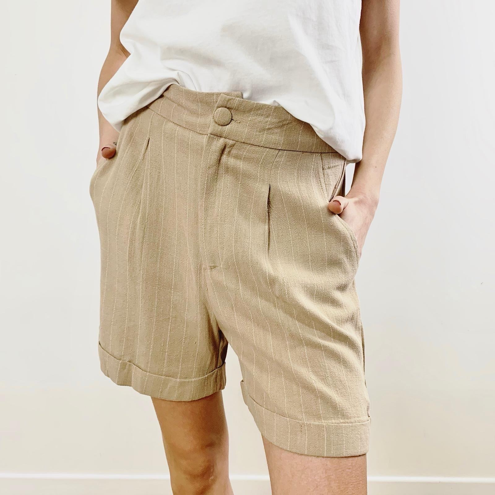 Short Gestreept Taupe - Afbeelding 4