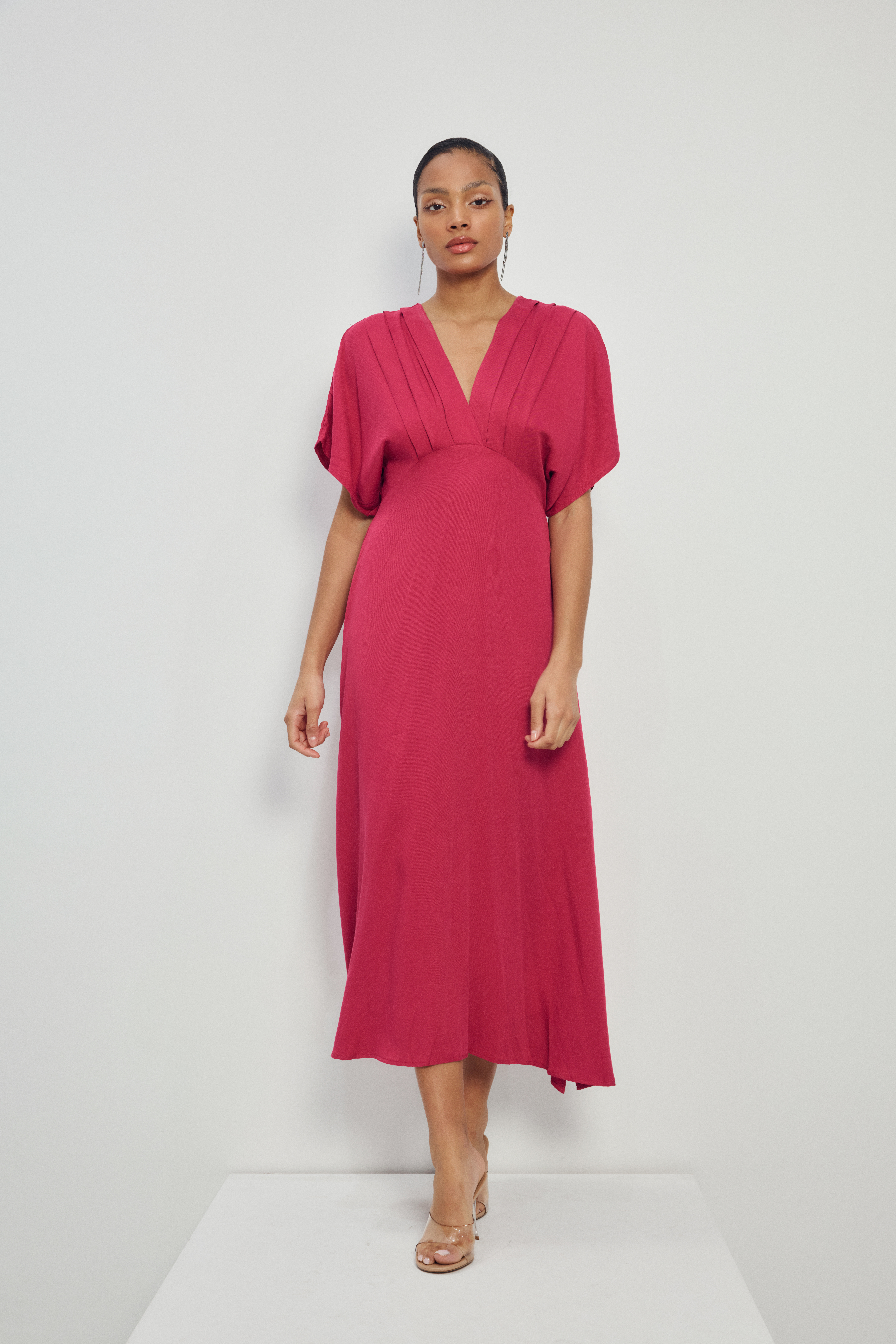 Jurk V-Hals Cherry