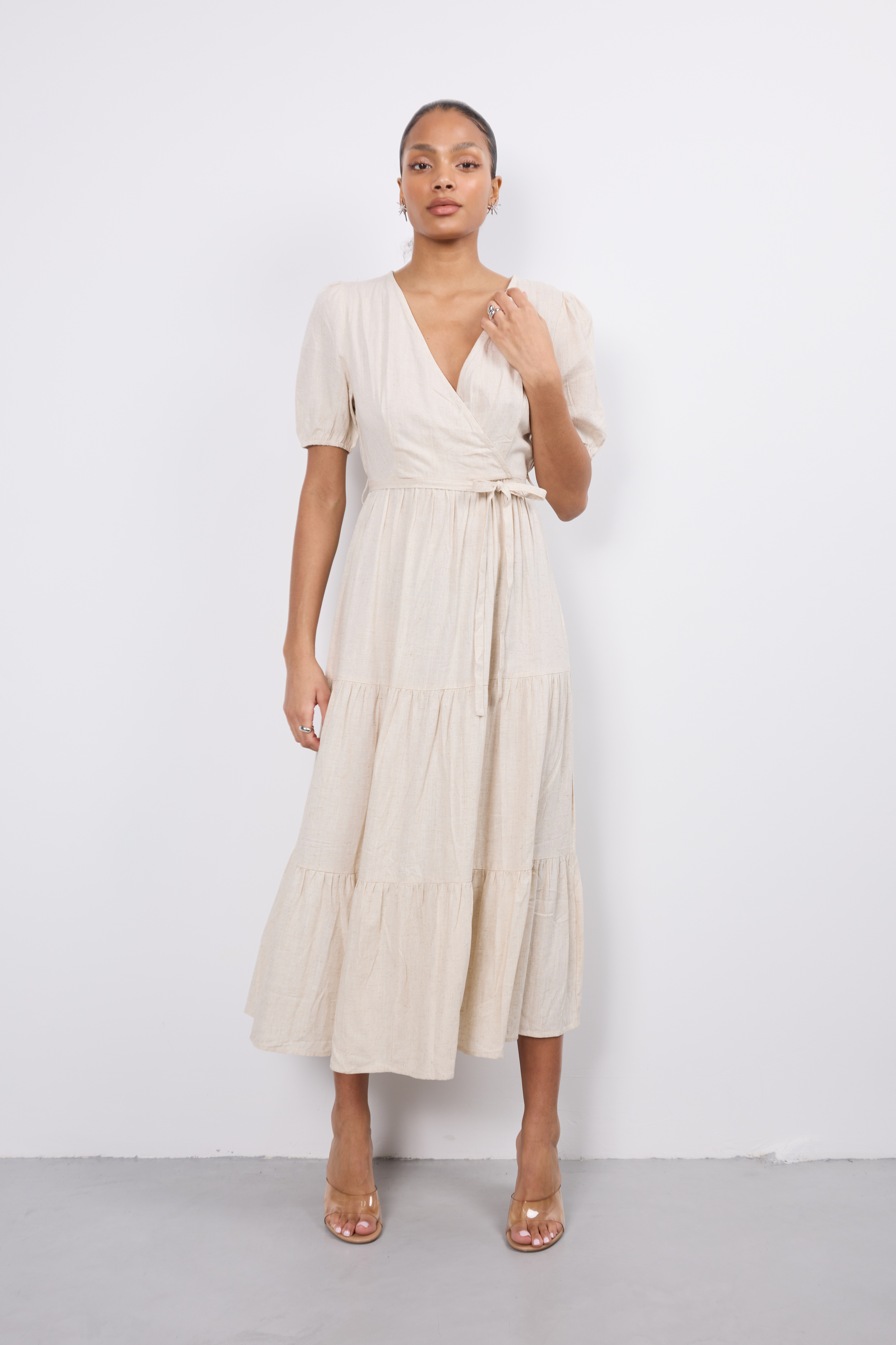 Jurk Overslag Beige