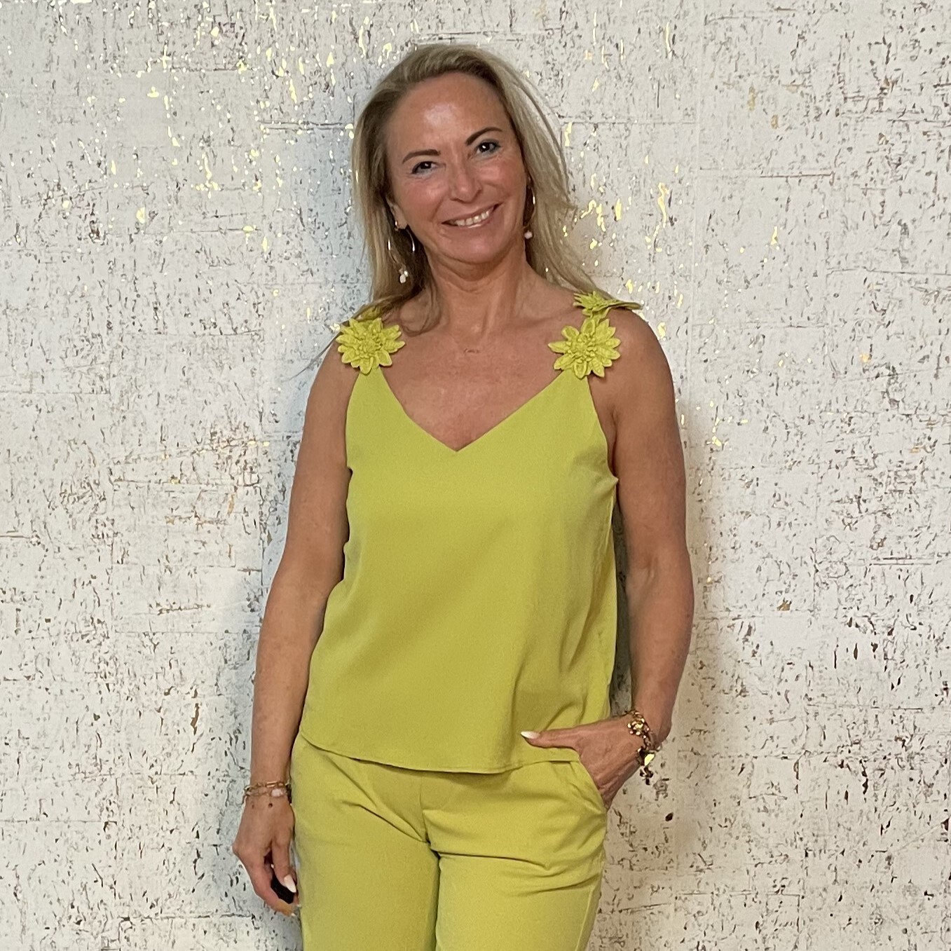 Top Bloemdetail Groen