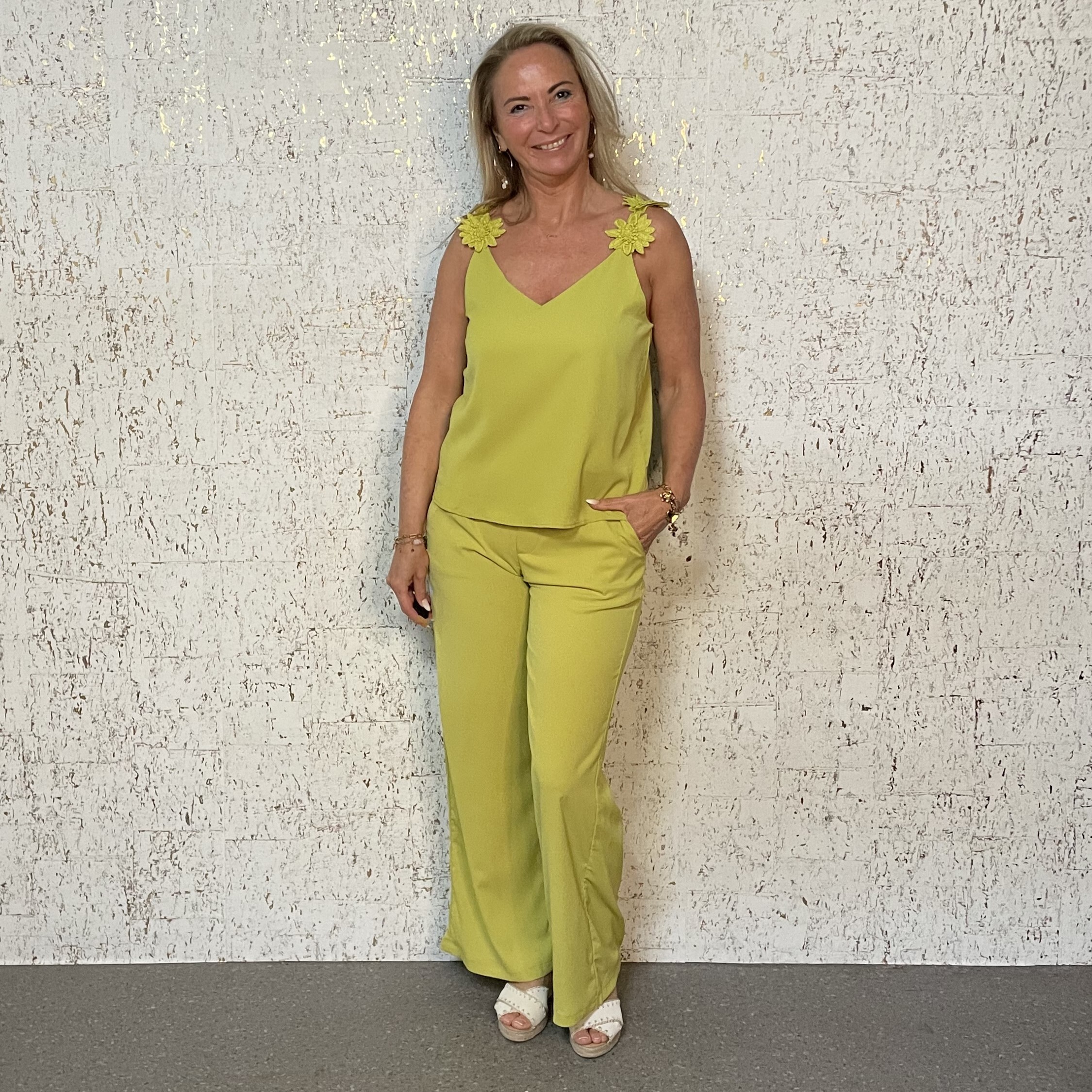 Broek Wijde Pijpen Groen