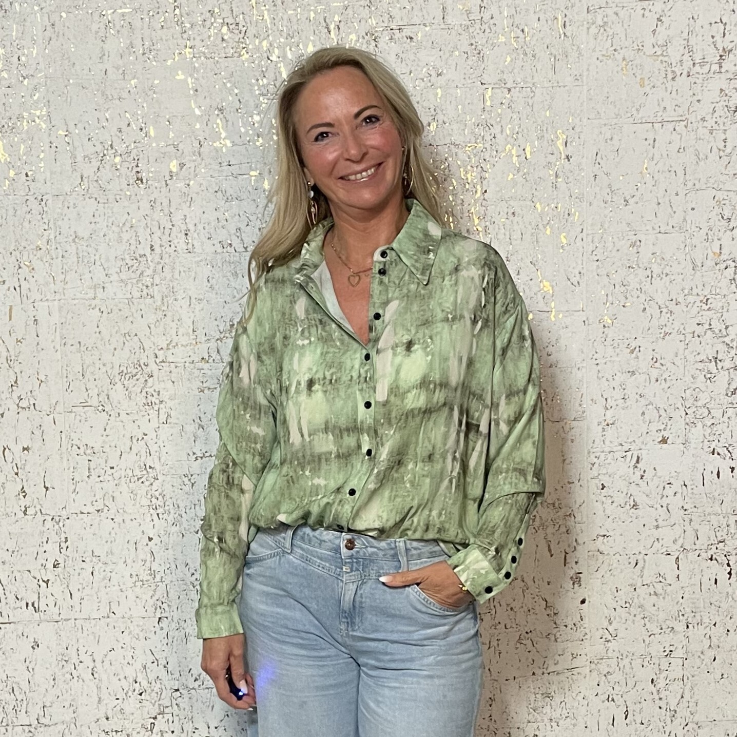 Blouse Mindes Paint Aquatic Maicazz