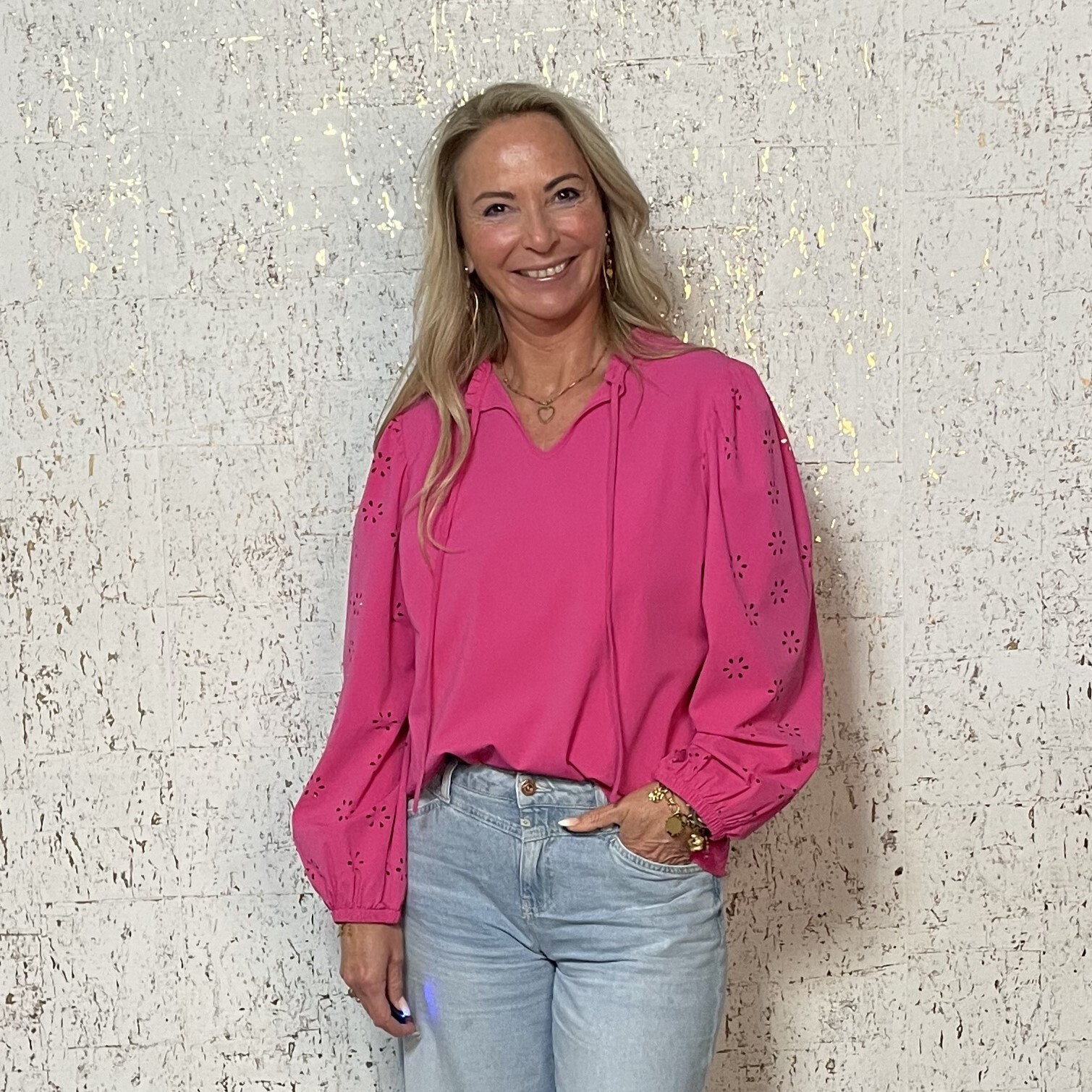 Travel blouse Dolane Pink Maicazz