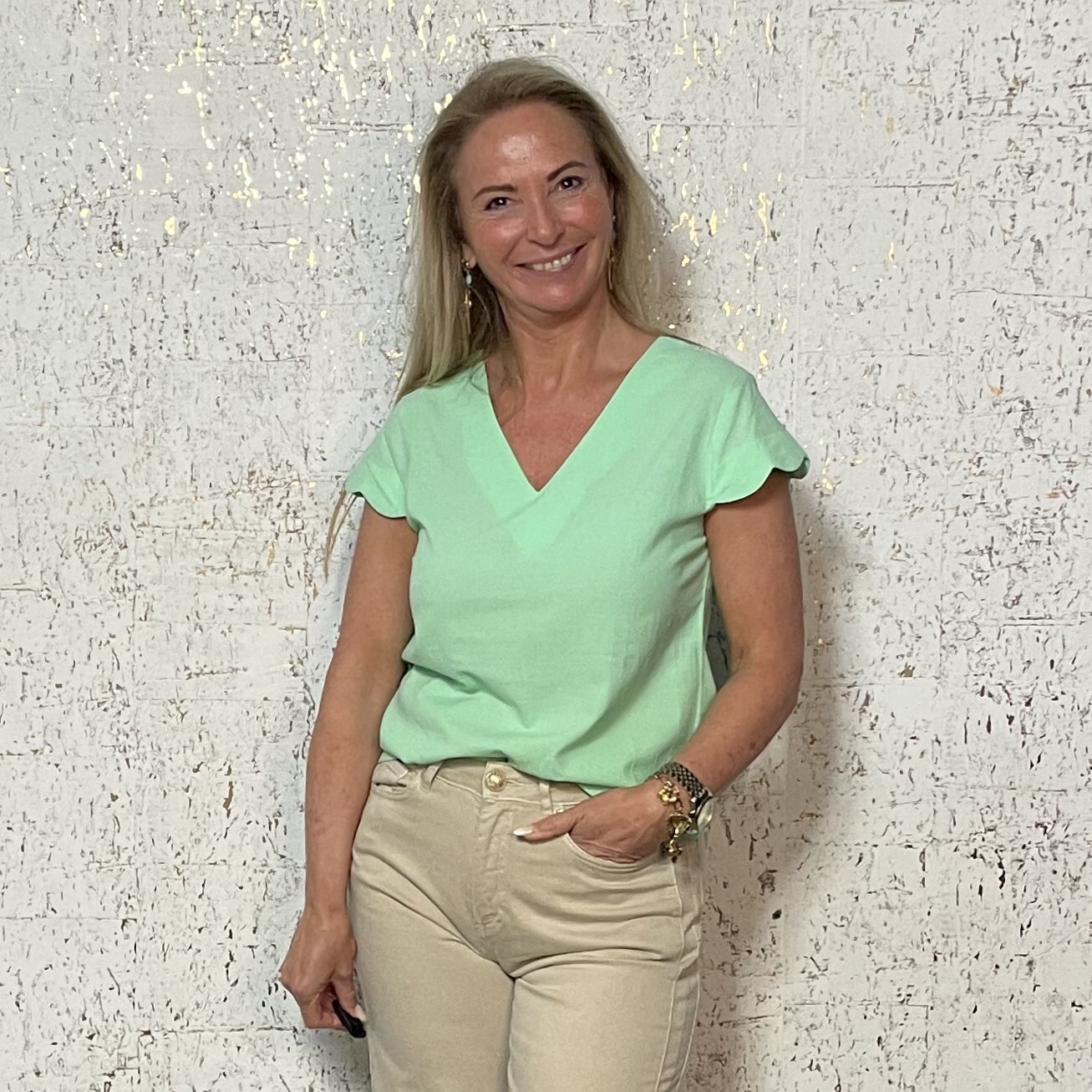 Top Kantdetail Rug Groen