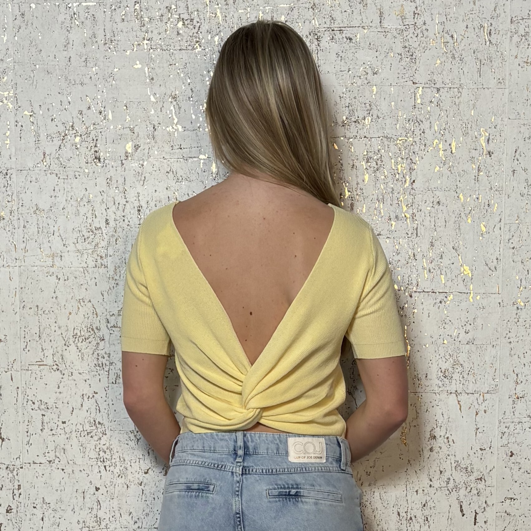 Top Open Rug Geel