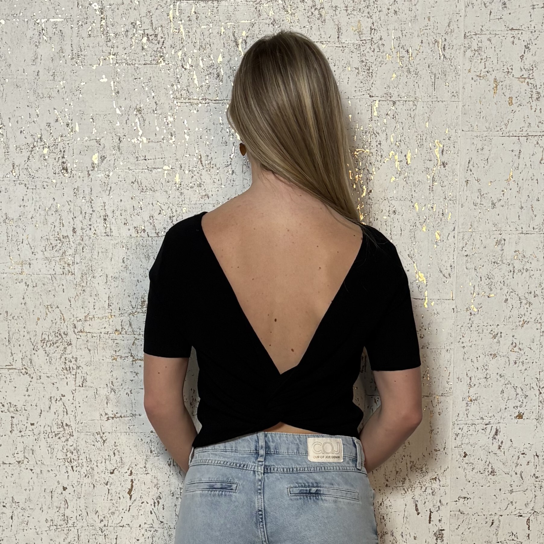 Top Open Rug Zwart