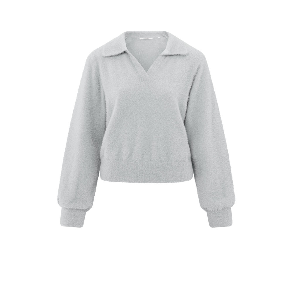 Polo Sweater 01-000429-501 Light Grey Melange Yaya