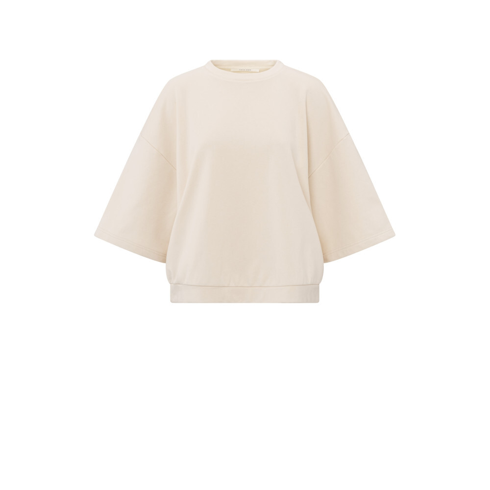 Oversized Sweatshirt 01-109084-503 Off White Knit Yaya
