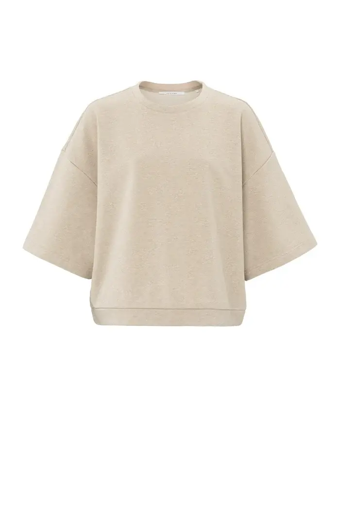 Oversized Sweatshirt 01-109084-503 Humus Beige Melange Yaya