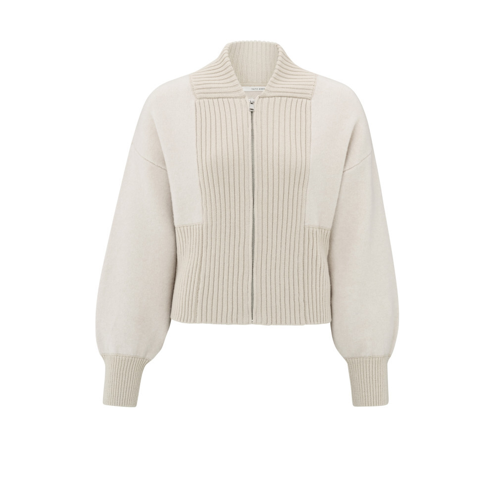 Gebreid Bombervest 01-010090-501 Pumice Stone Beige Yaya