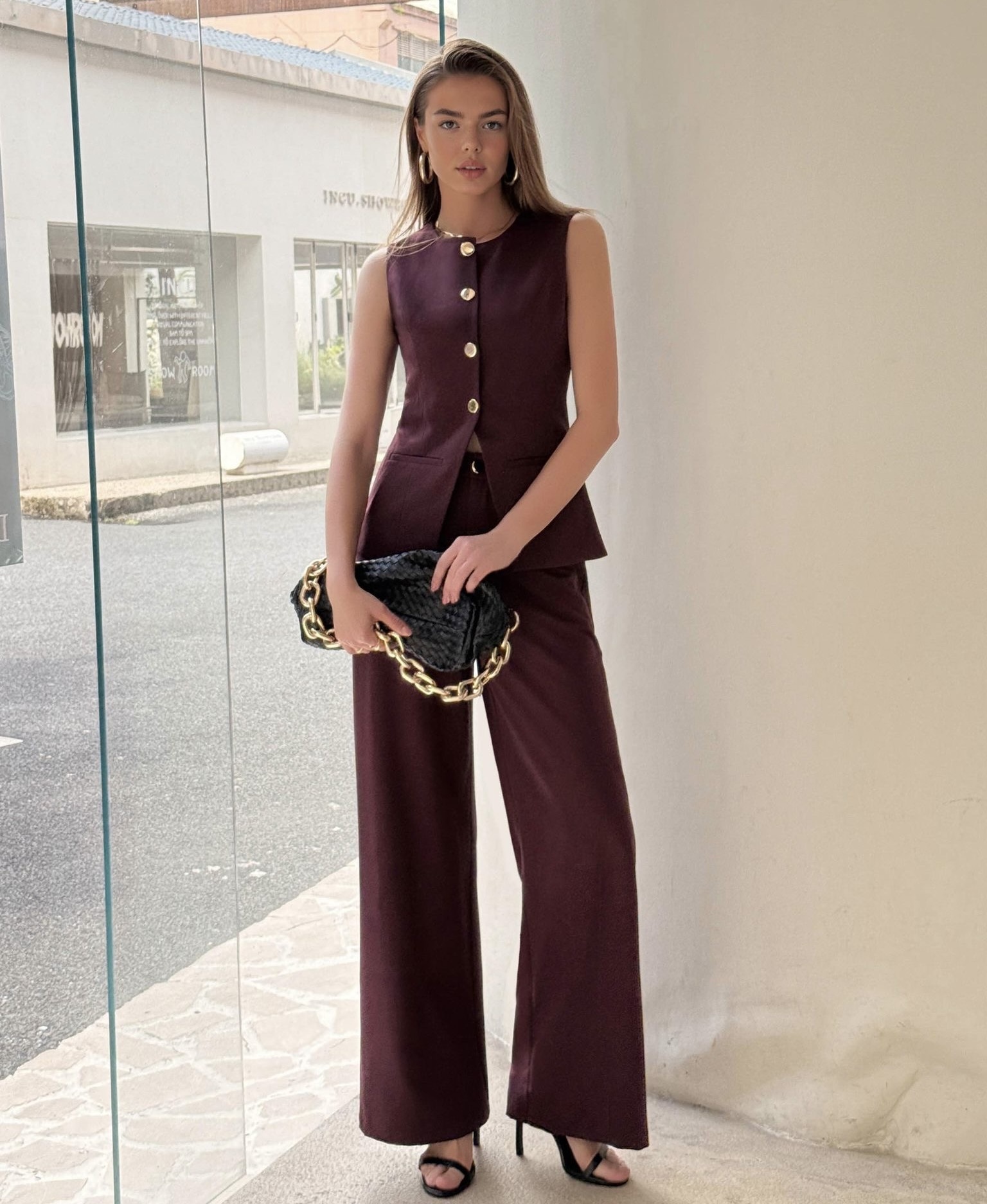 Pantalon Bordeaux