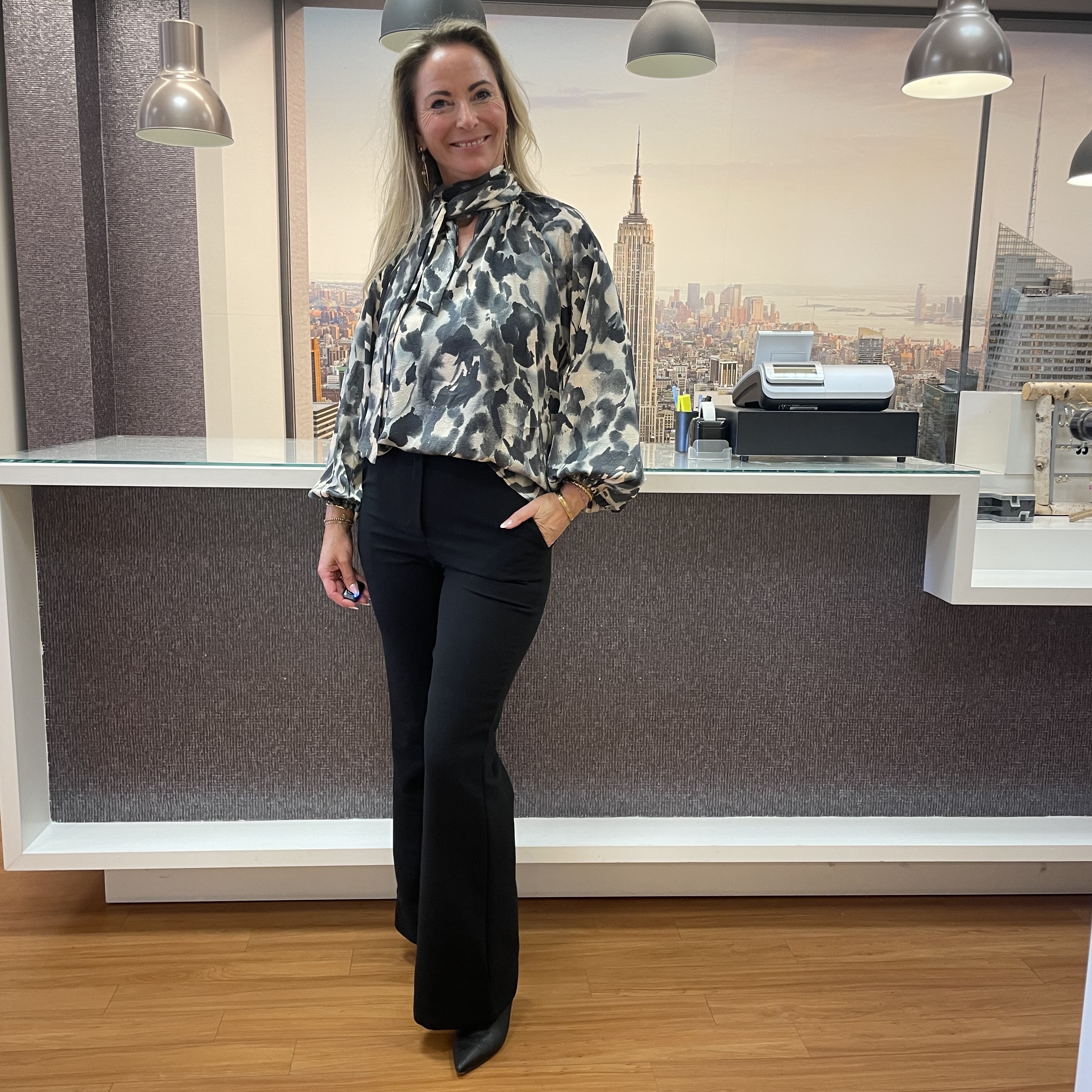 Pantalon Flared Zwart