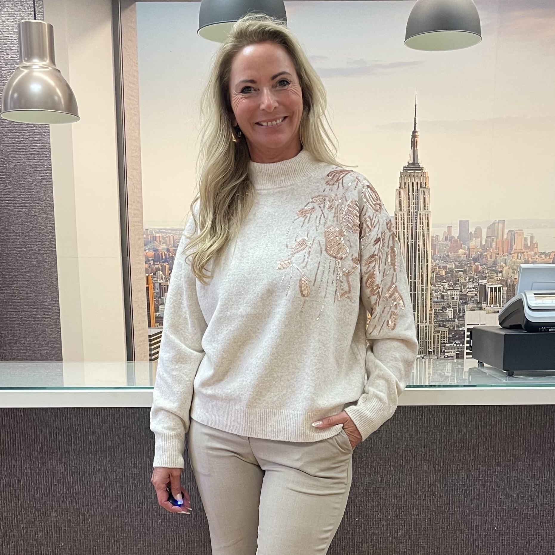 Sweater F25.27519 Light Sand Esqualo