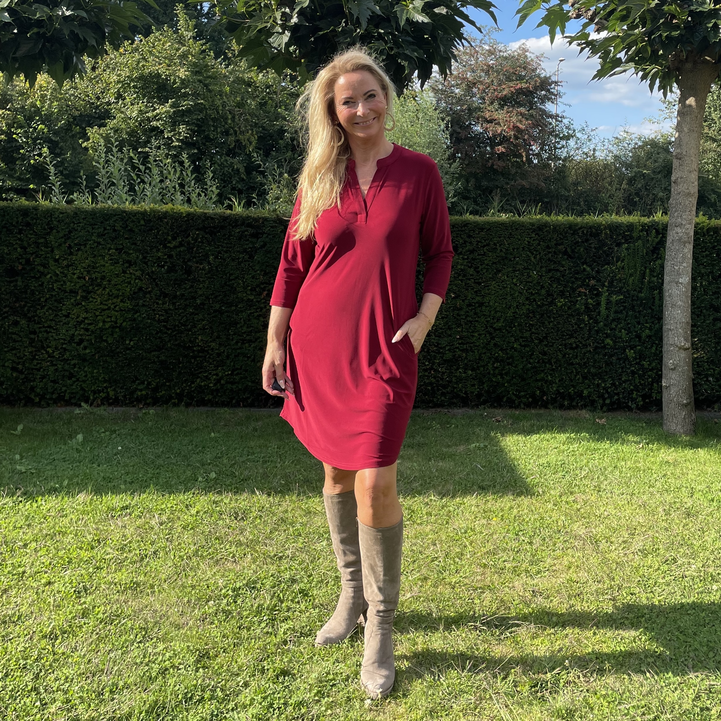 Jurk Travel Look Bordeaux Mepa MAG NIET RETOUR