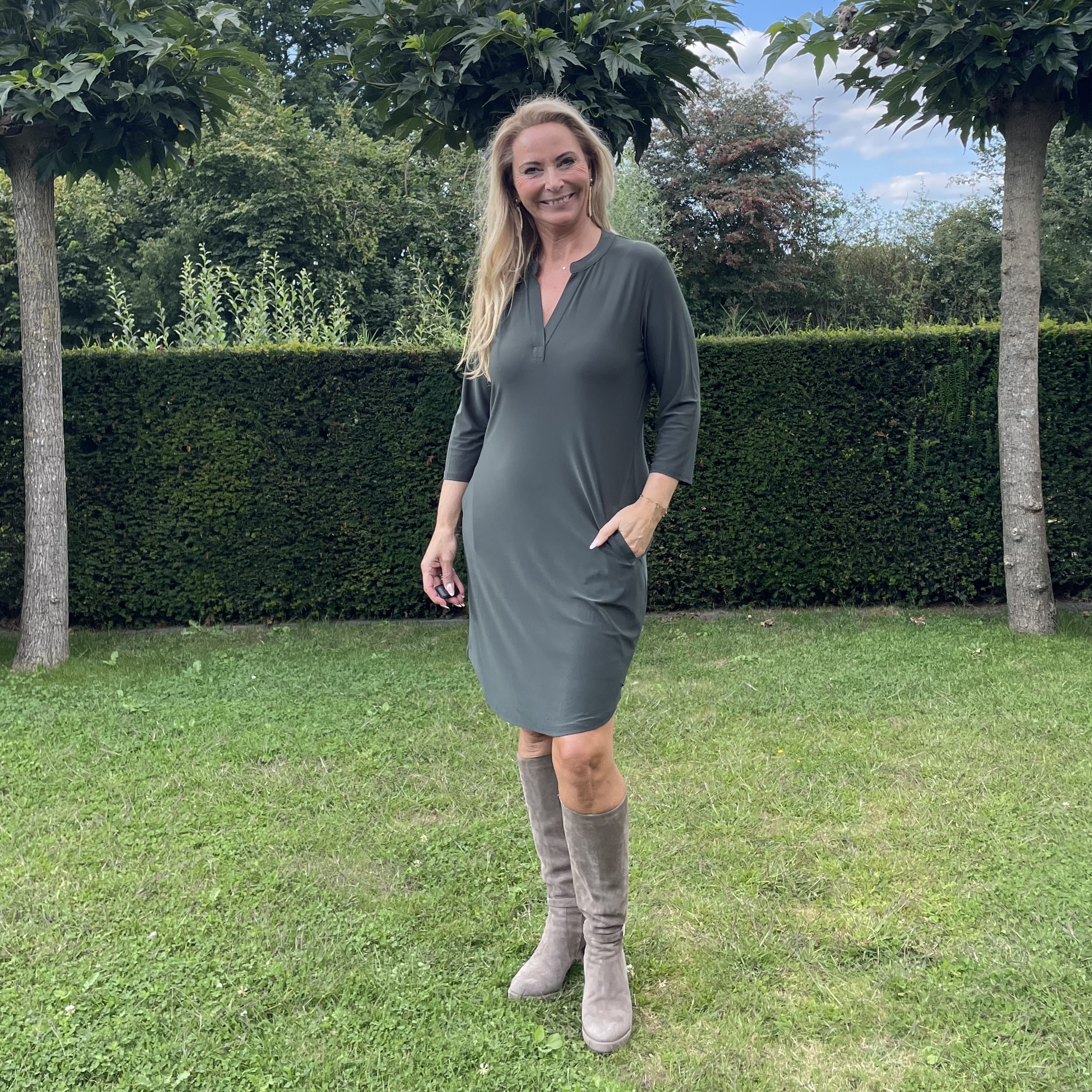 Jurk Travel Look Army Mepa MAG NIET RETOUR