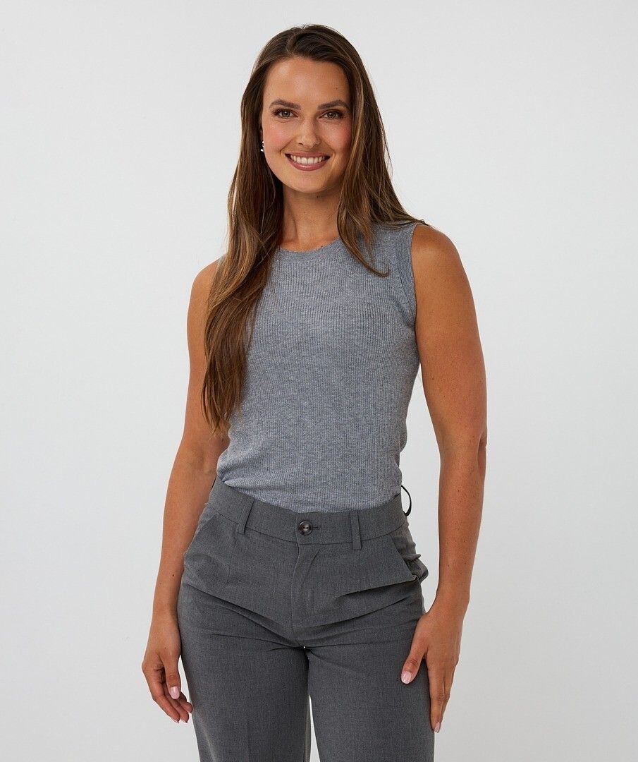 Top Glinsterende Lurex F25.27504 Grey Melange Esqualo