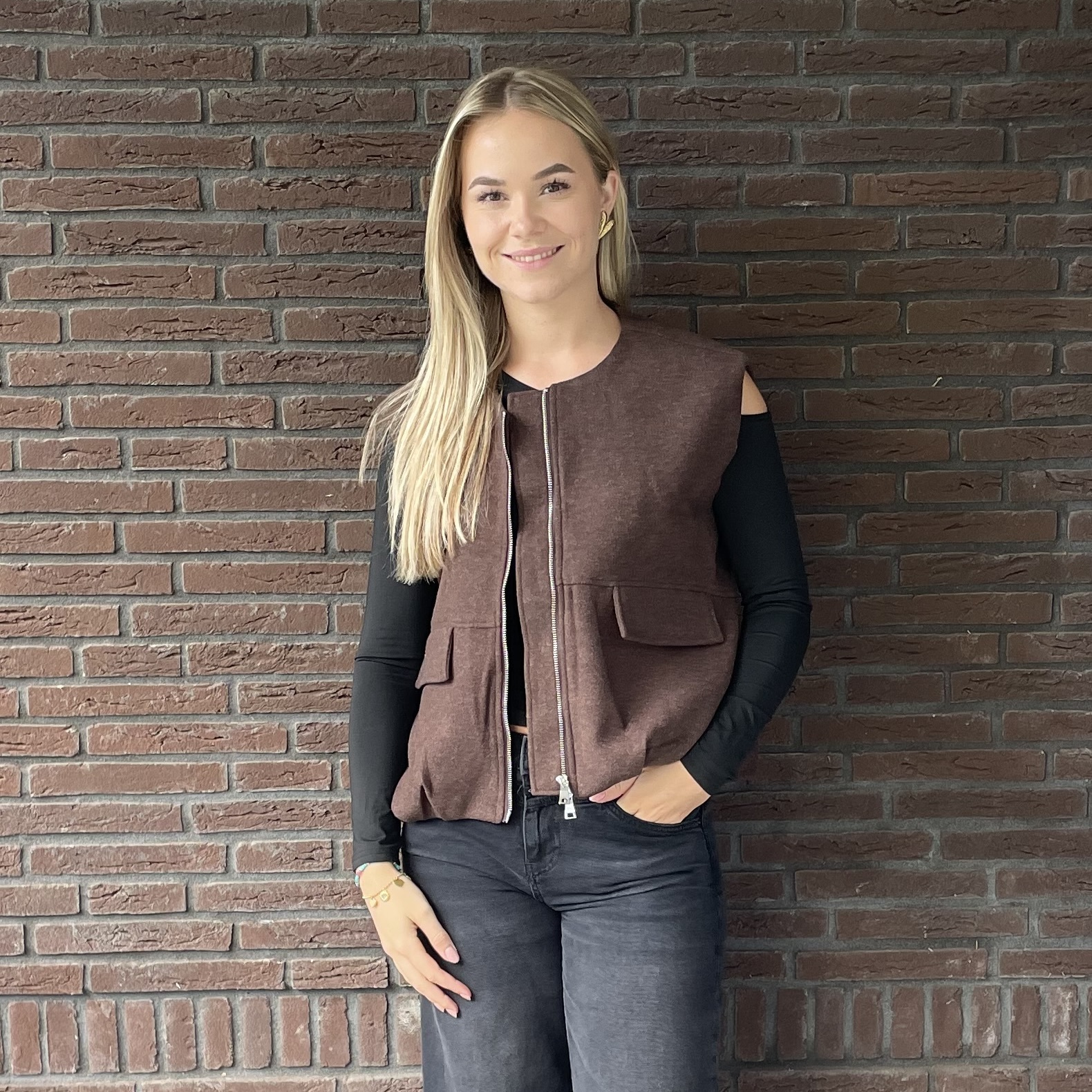 Gilet 3739 Bruin
